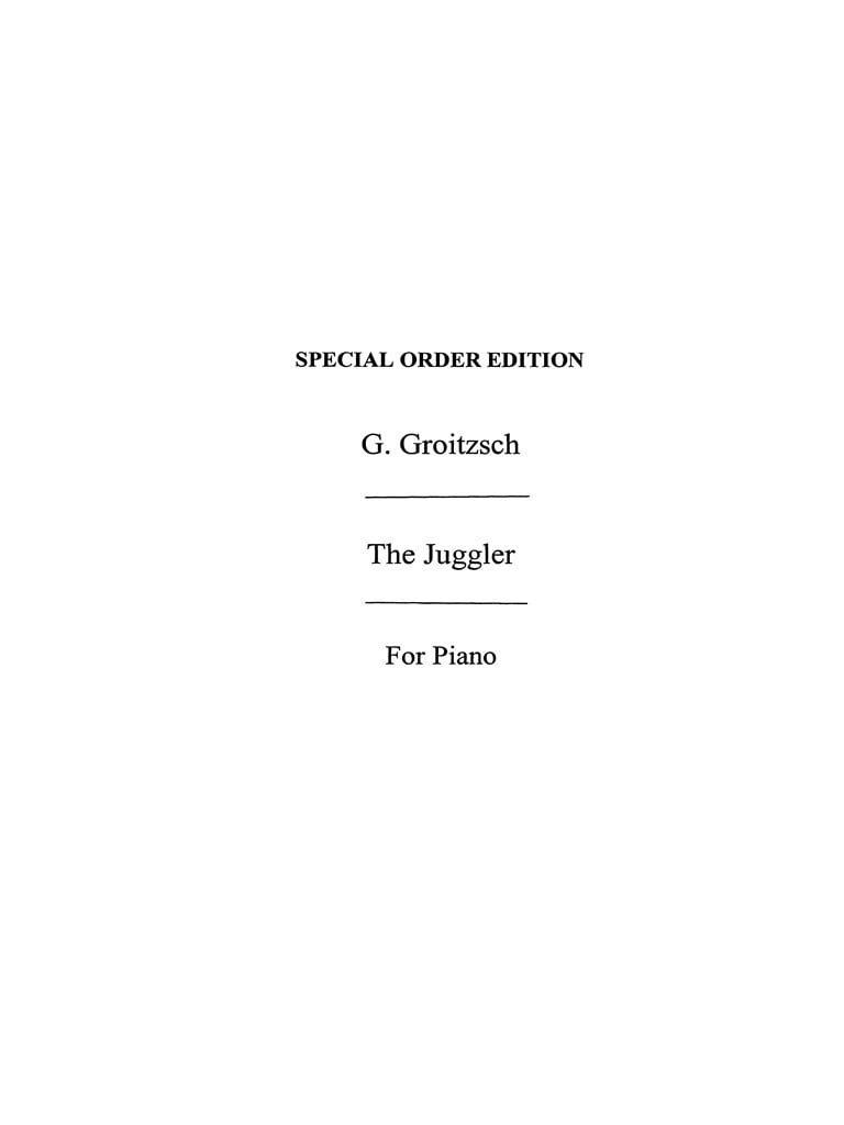 Groitzch, G The Juggler
